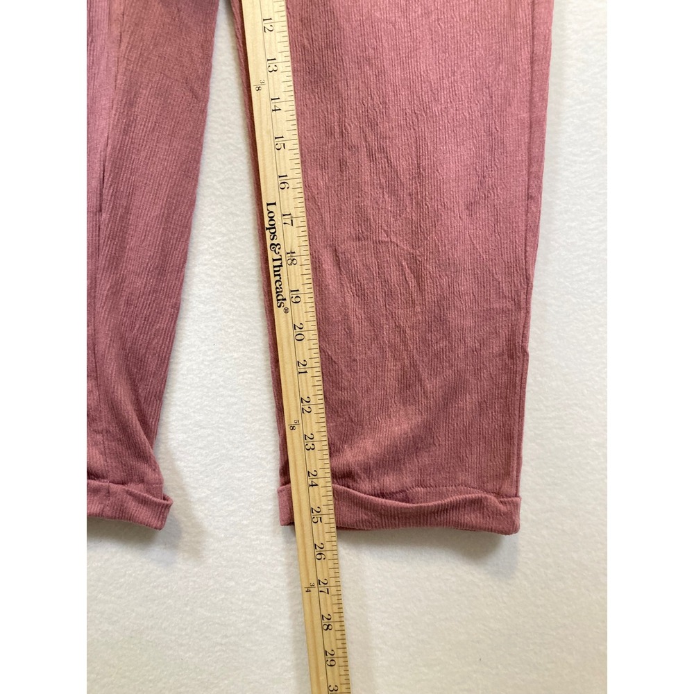 Coquette Vanilla Star Girls XL Dusty Rose Waffle Knit Tie Shoulder Overalls - Picture 7 of 8
